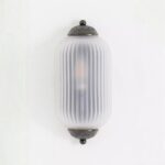 THE ELOISE CLEAR GLASS BLACK FLUSH WALL SCONCE