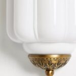 THE ELOISE SCALLOP WHITE GLASS WALL SCONCE
