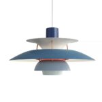 PH5 BLUE SPUN TIERED THREE SHADE METAL PENDANT