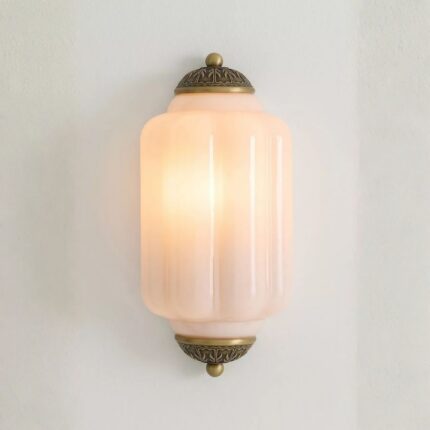 THE ELOISE BLUSH PINK BRASS FLUSH WALL SCONCE