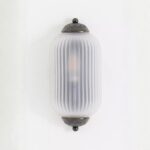 ELOISE CLEAR GLASS SCALLOP FLUSH WALL SCONCE