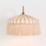 SINCLAIR LINEN WALL SCONCE WITH TASSEL FRINGE