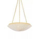 SUMMERSIDE COCO SHELL BOWL PENDANT | LAMPS WITH GOLD