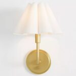 REGINA ANDREW POLLY WHITE SCALLOPED METAL SCONCE WALL LIGHT