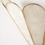 WHITE MADELYN CAPIZ WALL SCONCE WITH FACETED DETAIL