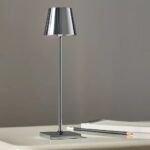 POLDINA PRO MICRO RECHARGEABLE LED TABLE LAMP WITH METALLIC FINISH