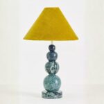 BOBBIN-STYLE MARBLE TABLE LAMP BASE