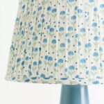 AVALINA PRINTED PLEATED SHADE ENAMELED METAL TABLE LAMP
