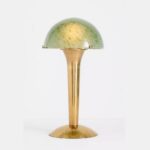 MERVE KAHRAMAN CABINET OF CURIOSITIES GREEN GLASS MUSHROOM TABLE LAMP