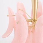 ANISA PINK PETAL GLASS TIERED CHANDELIER