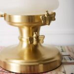 BUMBLEBEE GLASS AND METAL DESK LAMP