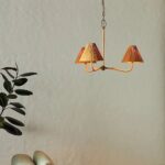 DELPHINE CHANDELIER WITH RATTAN DETAIL