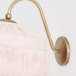 SINCLAIR FRINGED VELVET WALL SCONCE IN PINK