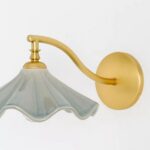 BOBBI WAVY CERAMIC WALL LIGHT IN BLUE GREY