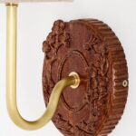 BERNADETTE DECORATIVE CARVED WOOD WALL SCONCE