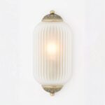 THE ELOISE BRASS RIBBED GLASS FLUSH SCONCE LIGHT