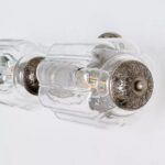 THE ELOISE DECORATIVE SCALLOP CLEAR GLASS NICKEL VANITY SCONCE