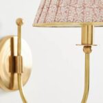 KARI BRASS WALL SCONCE WITH FABRIC SHADE