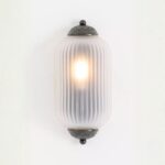THE ELOISE CLEAR GLASS FLUSH WALL LIGHT WITH SCALLOP DETAIL