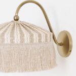 SINCLAIR LINEN SCONCE WITH DECORATIVE TASSEL TRIM