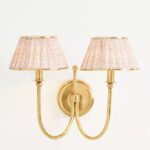 LEE KARI DOUBLE ARTICULATING BRASS SCONCE WALL LIGHT