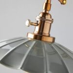 BRASS SLATE GRETA SCALLOPED ACCORDION SCONCE WALL LIGHT