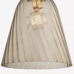 BLEECKER RIBBED ARTISAN GLASS PENDANT | LAMPS WITH GOLD