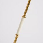 MAYOTTE LARGE BRASS FLOOR LAMP WITH OFFSET FRAME