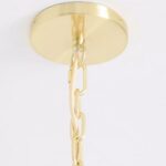 ANISA PINK GLASS CHANDELIER WITH TIERED PETAL DESIGN