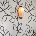 THE ELOISE WHITE GLASS SCALLOP FLUSH WALL SCONCE