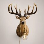 BABY HARRY DEER ACCENT WALL LAMP IN BROWN