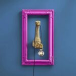 DECORATIVE FRANZ JOSEF OSTRICH WALL LAMP IN GOLD