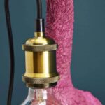 MAGENTA OSTRICH ACCENT WALL LIGHT BY FRANZ JOSEF