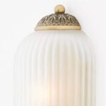 ELOISE SCALLOPED CLEAR GLASS BRASS SCONCE WALL LIGHT