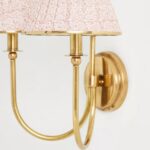 LEE DOUBLE ARTICULATING BRASS WALL LIGHT WITH SHADE KARI