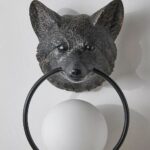 WOODLAND FOX OUTDOOR GLOBE WALL SCONCE LIGHT
