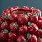 DECORATIVE XXL APPLE RED HANDCRAFTED VASE