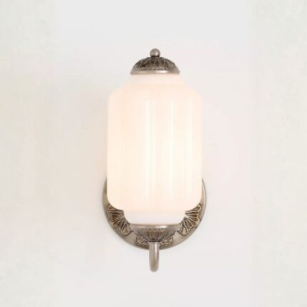 THE ELOISE WHITE GLASS SCALLOP WALL SCONCE