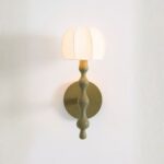 GREEN LALA REIMAGINED WOOD SHADED WALL SCONCE LIGHT