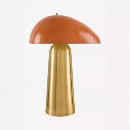 JULEP ORANGE TABLE LAMP WITH PLATED METALLIC ACCENT