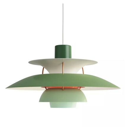PH5 SPUN TIERED THREE SHADE METAL PENDANT LIGHT GREEN