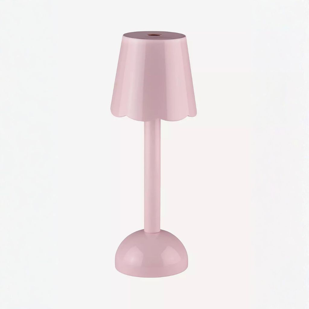 ADDISON ROSS SCALLOP LED LACQUERED CORDLESS RECHARGEABLE TABLE LAMP PINK ADDISON ROSS SCALLOP LED LACQUERED CORDLESS RECHARGEABLE TABLE LAMP PINK
