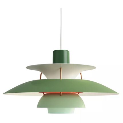 PH5 SPUN TIERED THREE-SHADE METAL PENDANT LIGHT IN GREEN